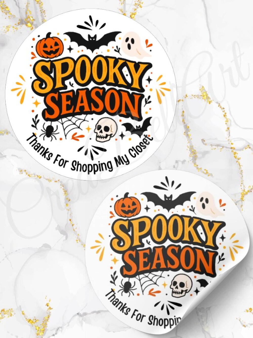 60  Spooky Season Stickers 2 inch – Halloween Packaging Labels